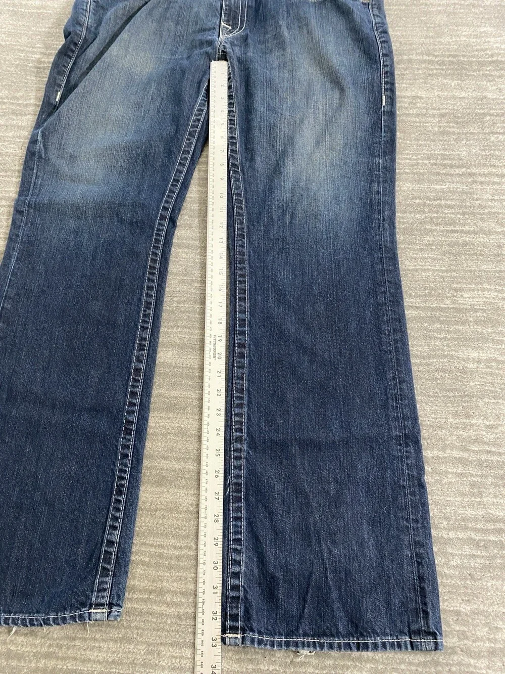 Vintage Y2K Mens True Religion Straight Jeans Blue Tag 38 Fit 40 x 33